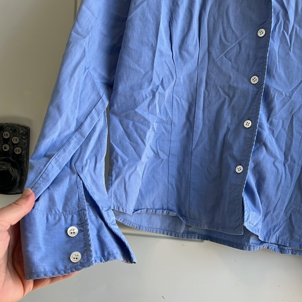 AUSTIN REED cotton buttondown top long sleeve - Picture 3 of 5
